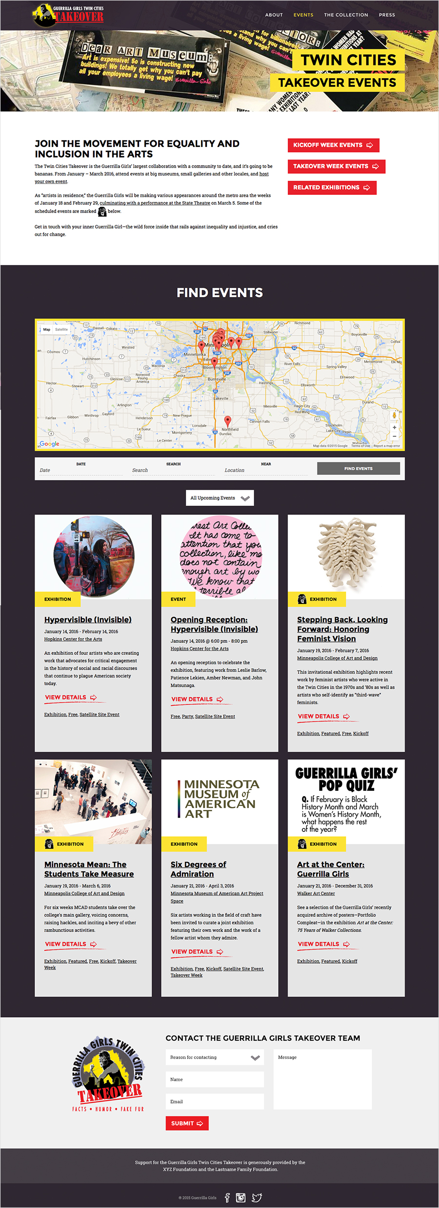 Guerrilla Girls Twin Cities Takeover Zubasti Interactive